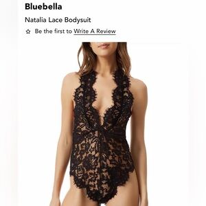 Bluebella Black Floral Lace Tie-Back Bodysuit